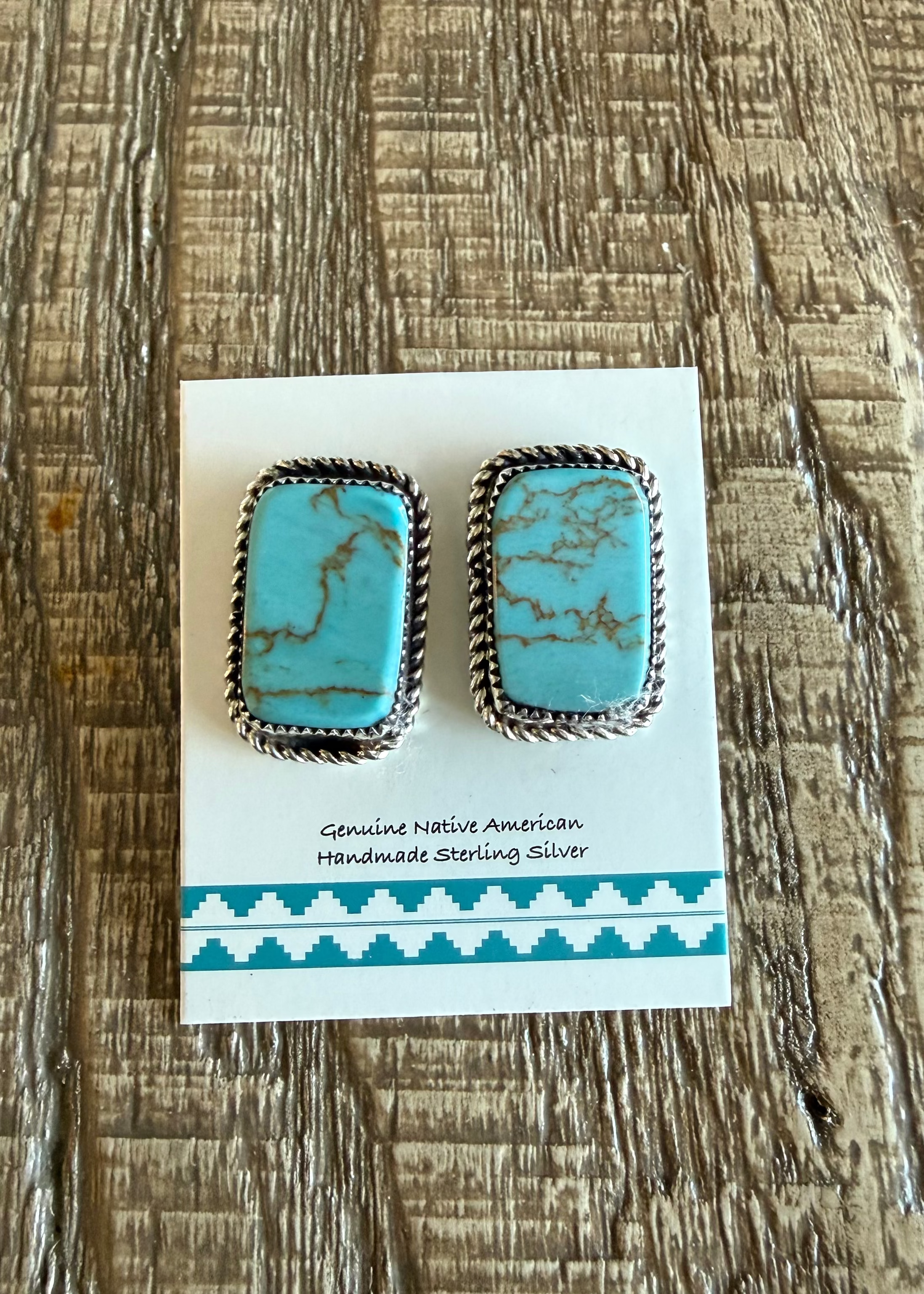 Roped Turquoise Earrings