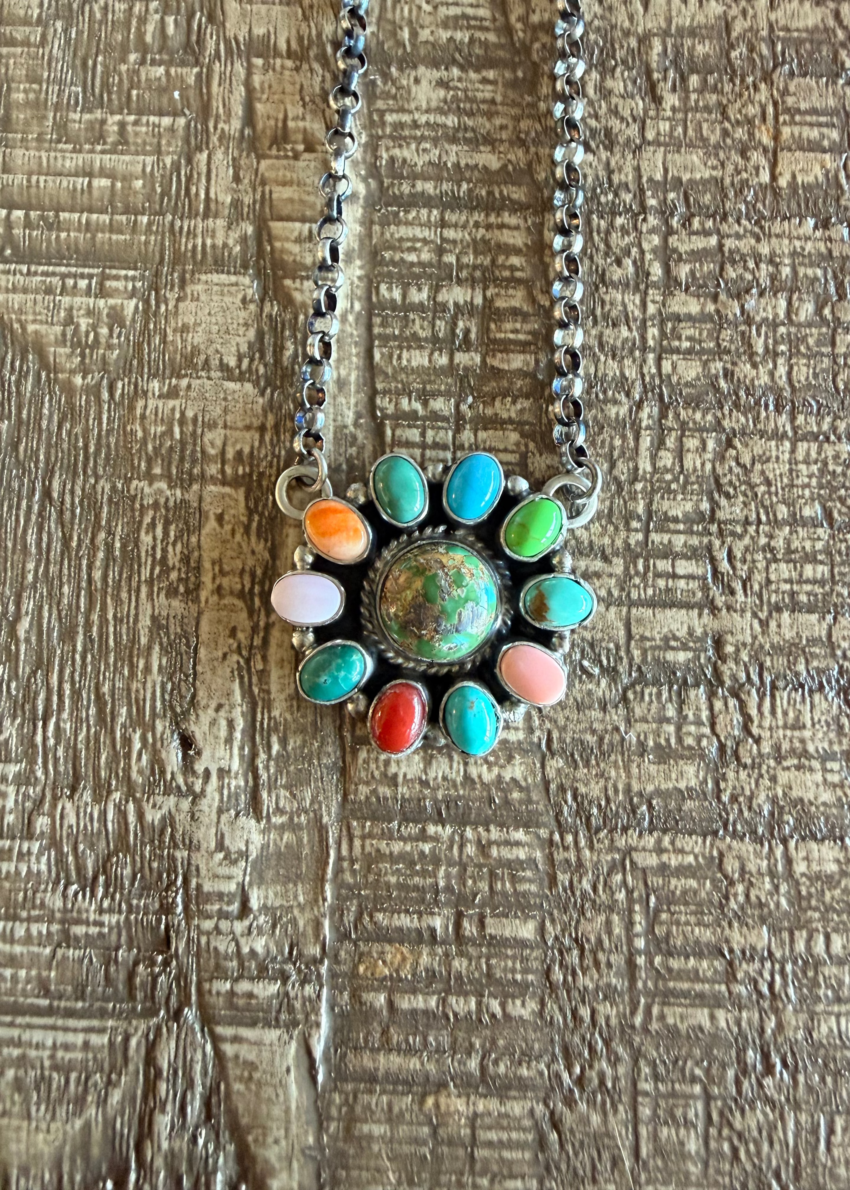 Multi Stone Pendant Necklace