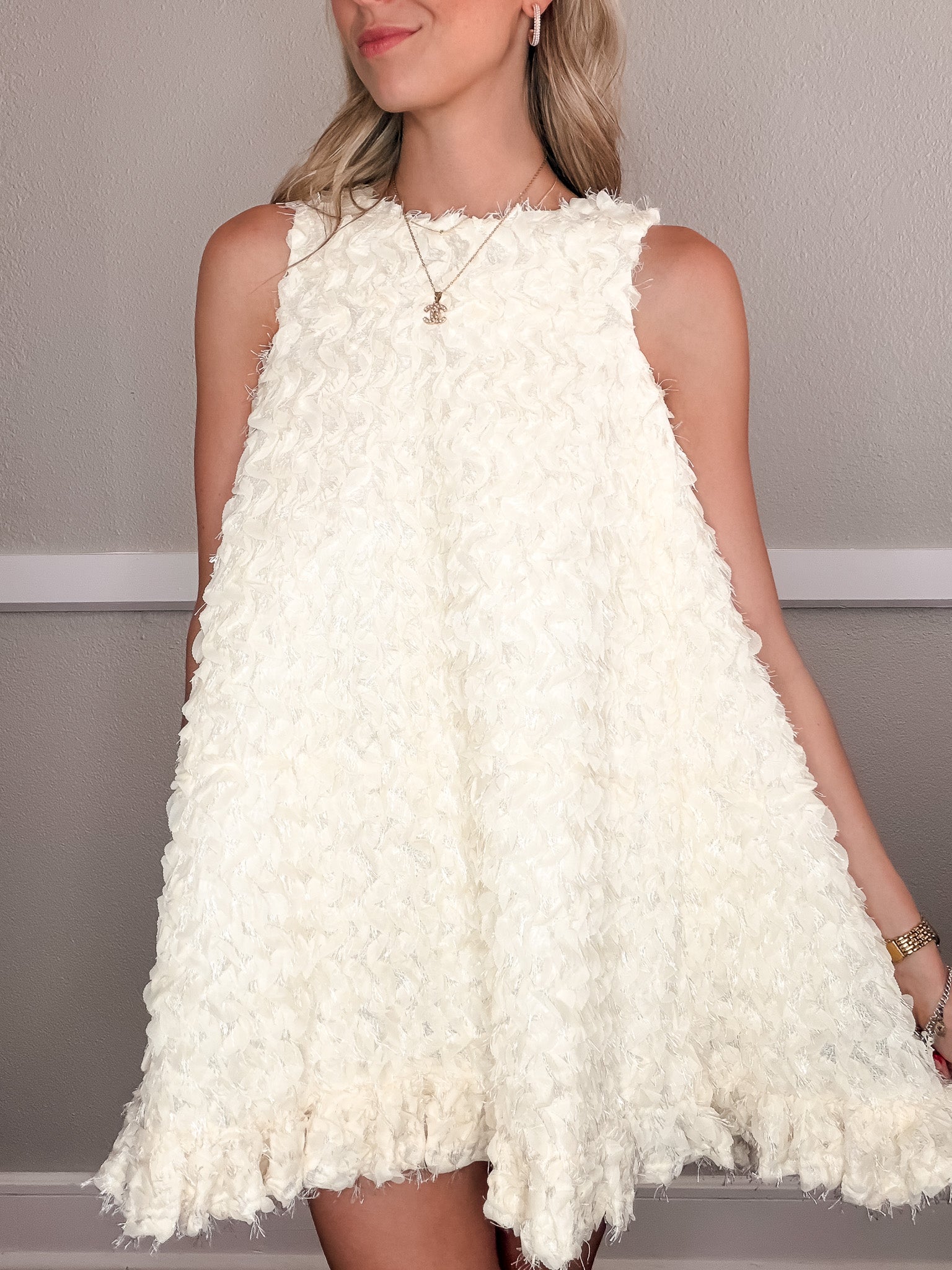 Eyelash Ruffle Dress