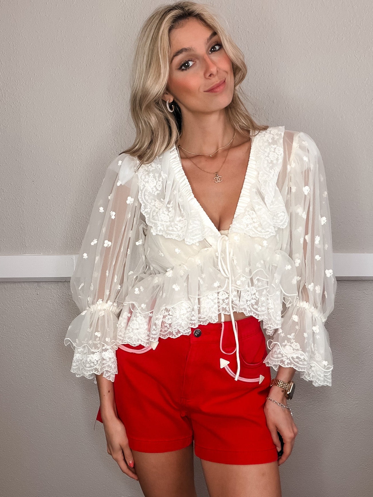 Floral Lace Crop Top