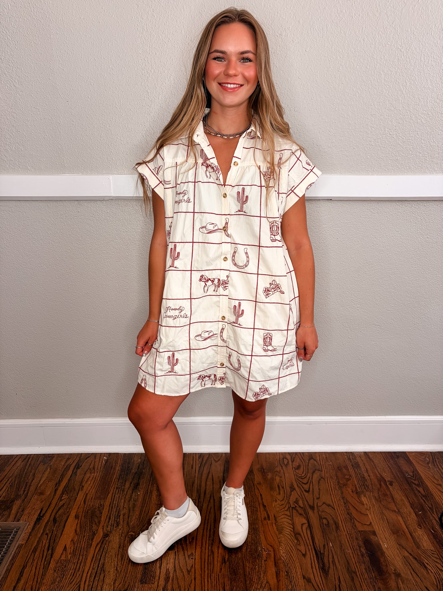 Cherrywood Western Embroidered Dress