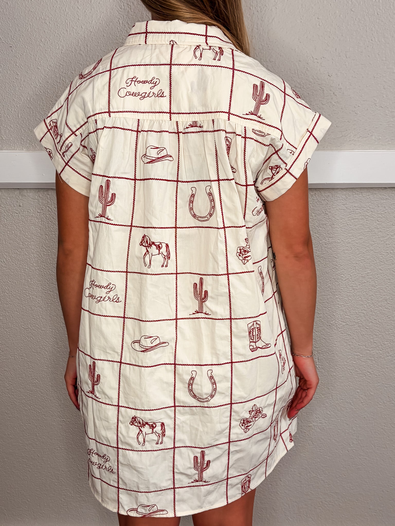 Cherrywood Western Embroidered Dress