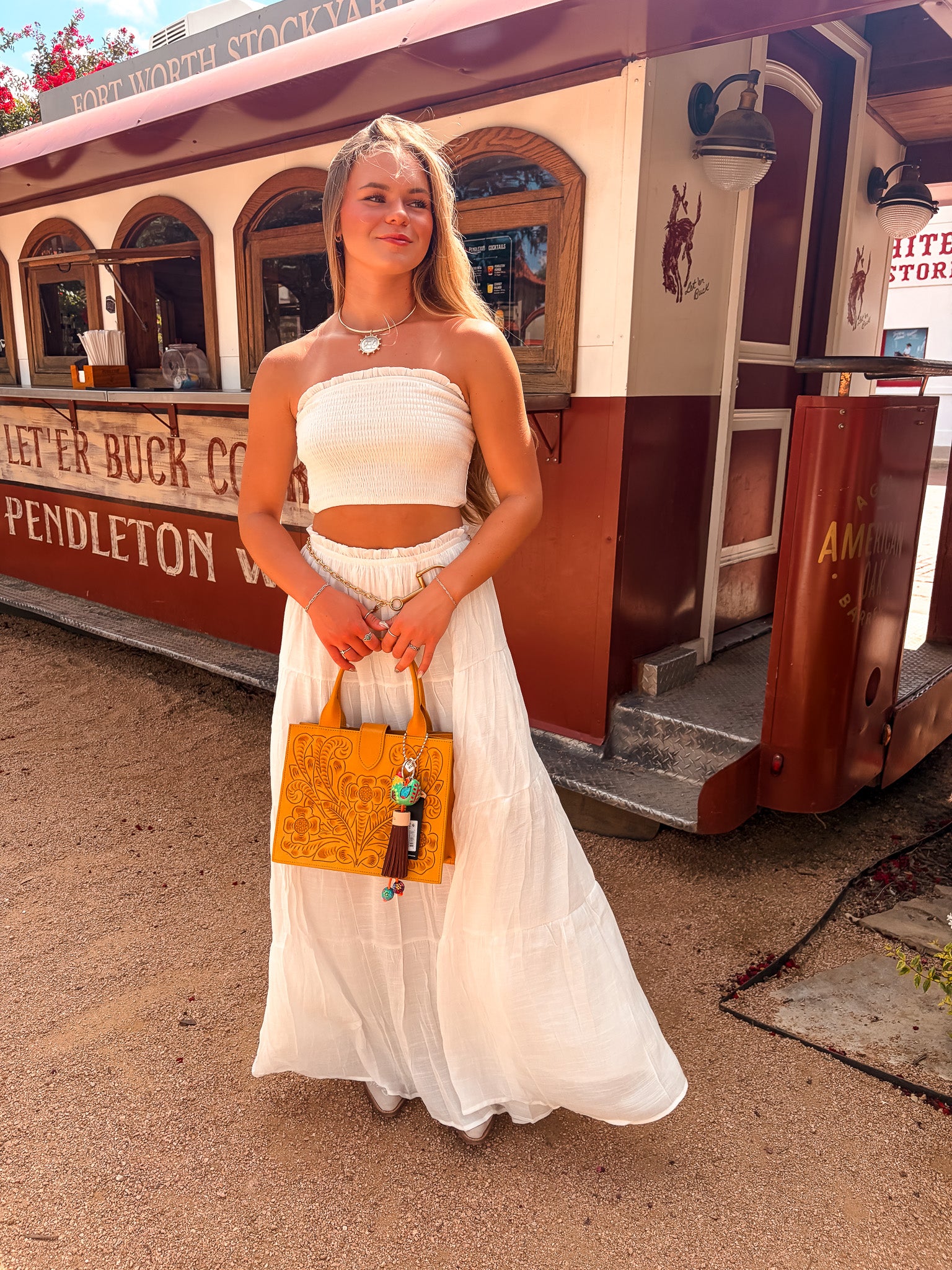 Tube Top & Skirt Set - White