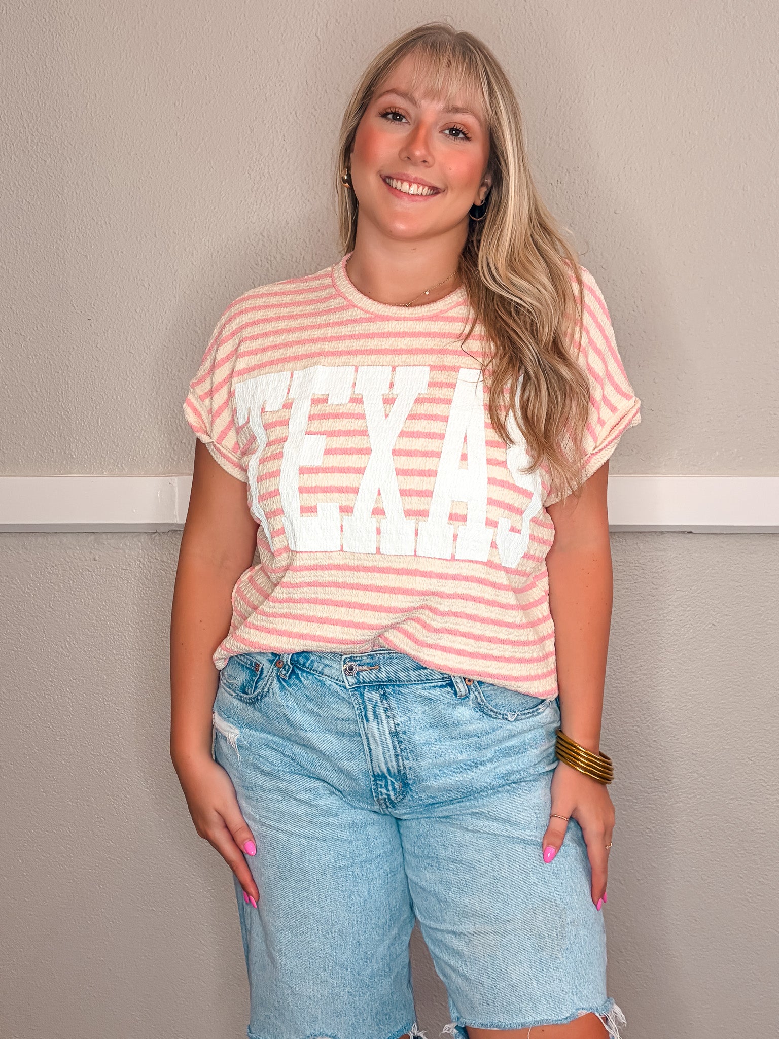 Texas Striped Top - Pink