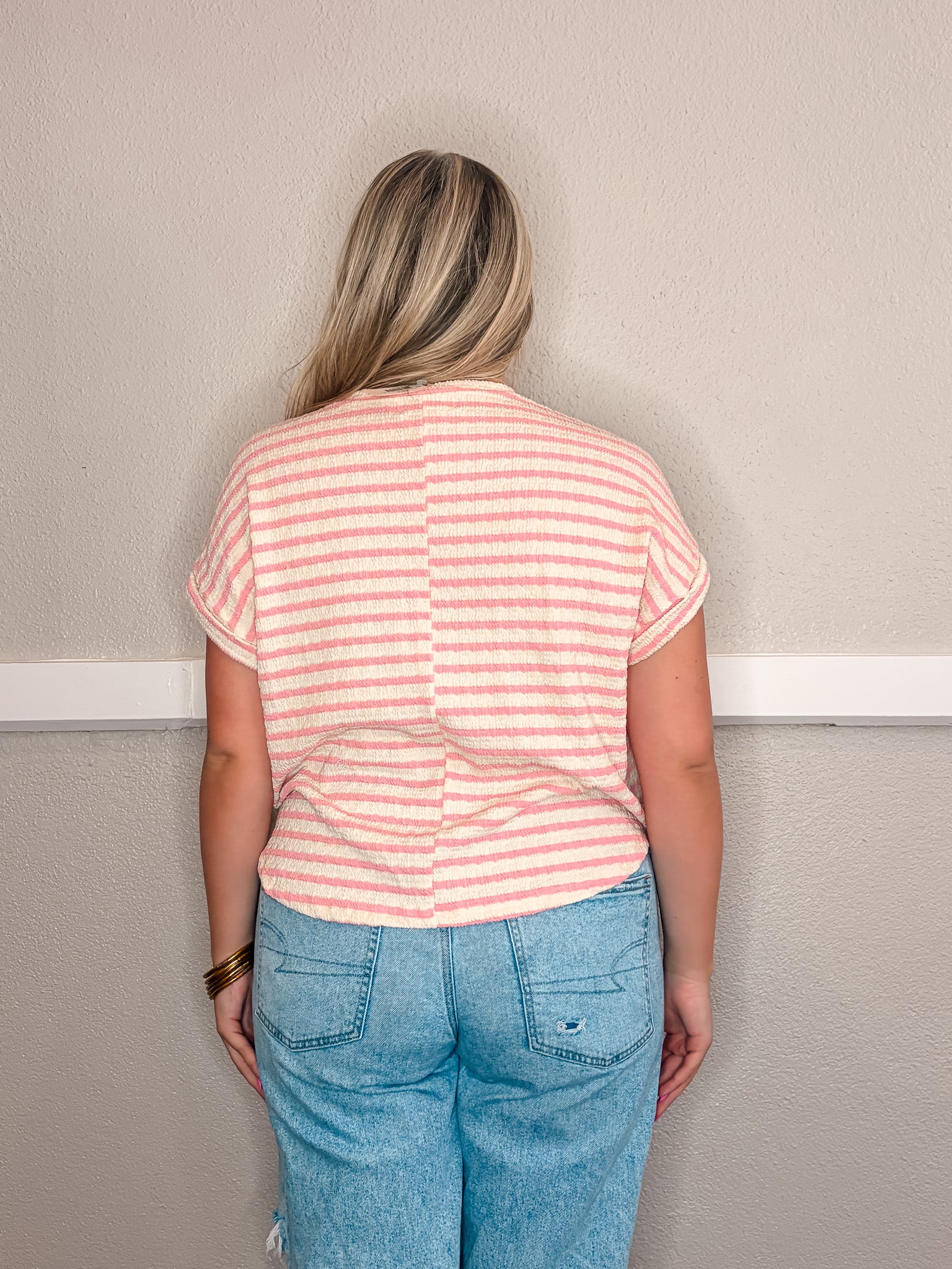 Texas Striped Top - Pink