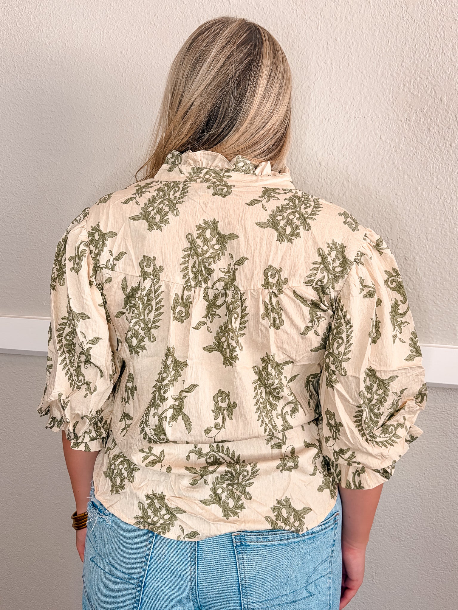 Filigree Top - Olive
