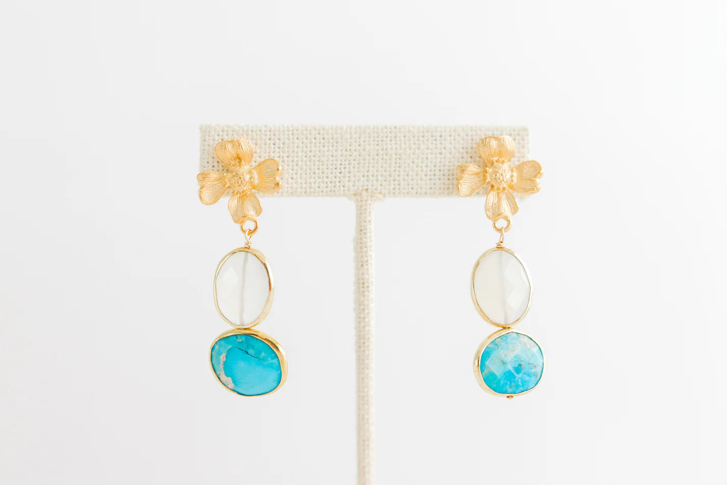 Duo Turquoise Drop Earrings