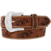 Floral Tooled Belt - Tucker Brown