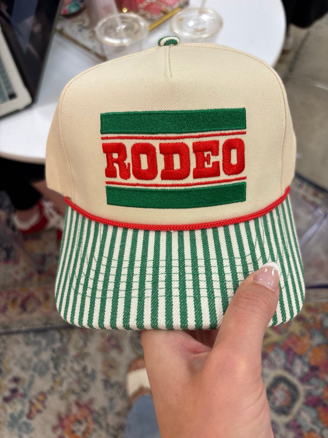 Rodeo Canvas Cap - Green/White