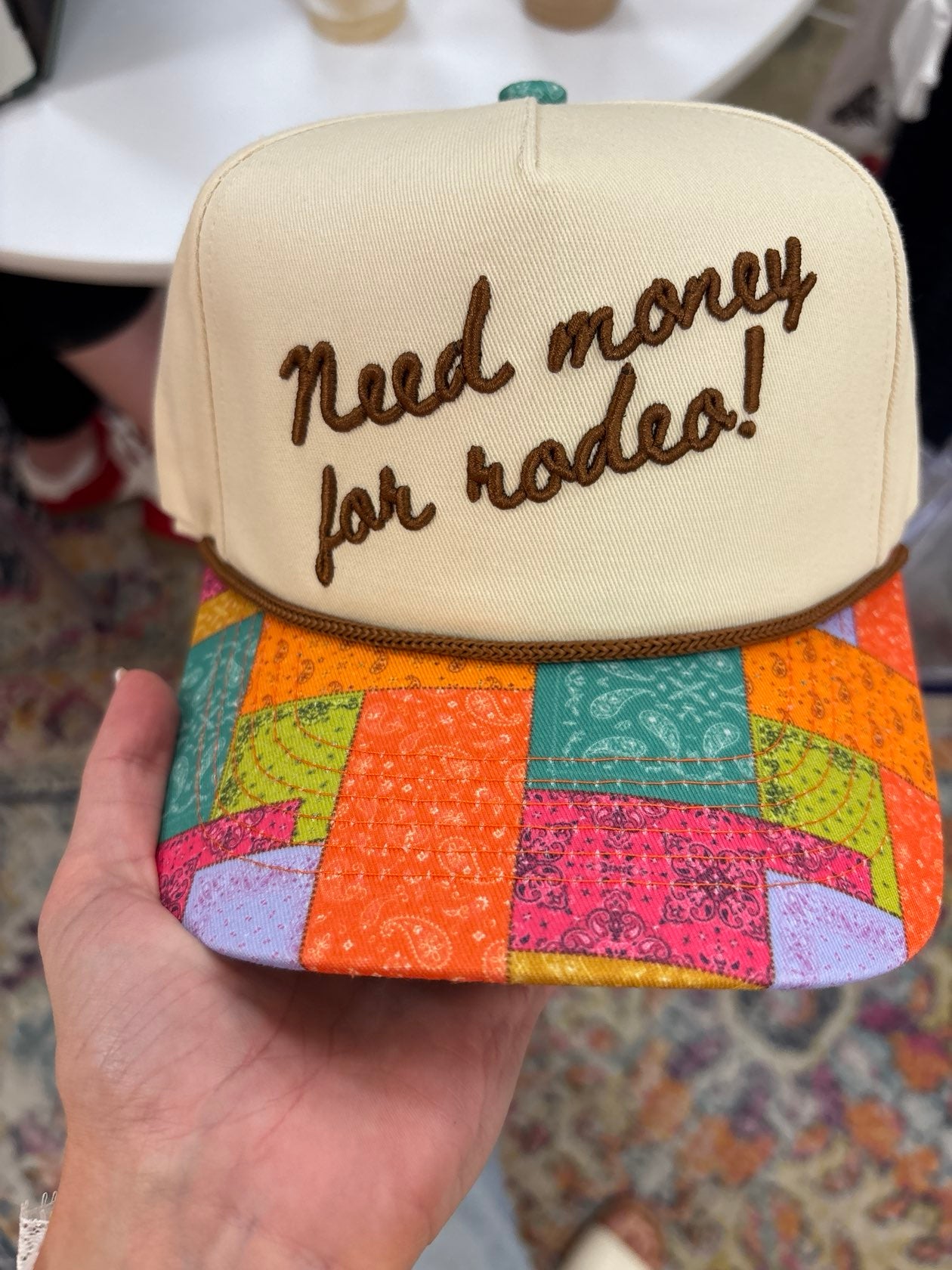 Need Money For Rodeo Canvas Cap