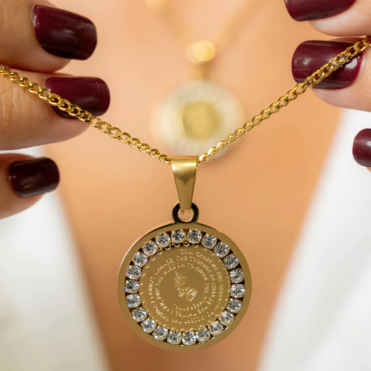 Prayer Warrior Necklace Gold - 28in