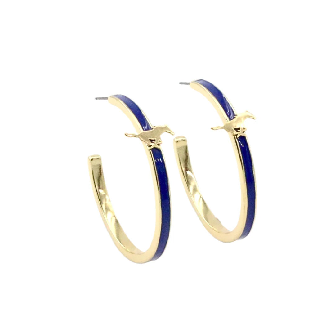 SMU Hoop Earring