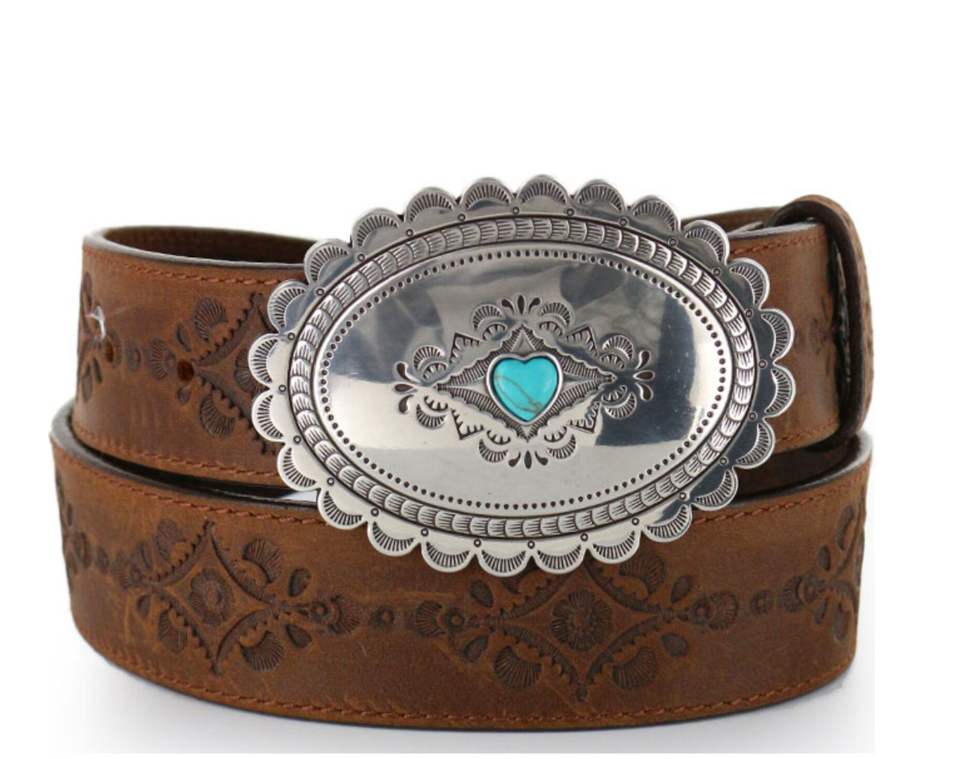 Native Heart Belt - Brown