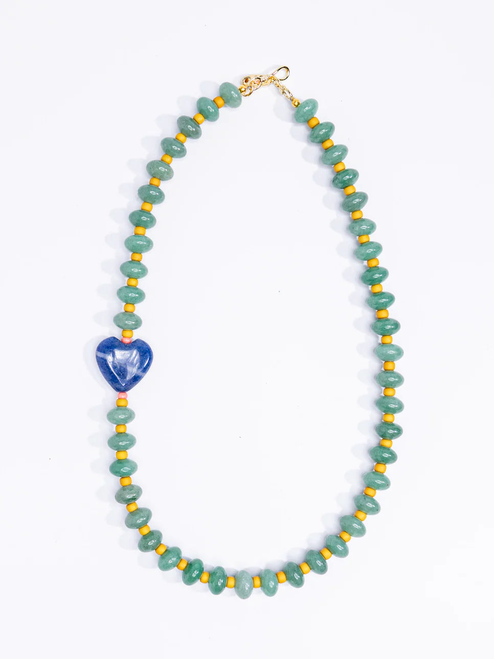 Navy Jade Heart Necklace — Tucker Brown