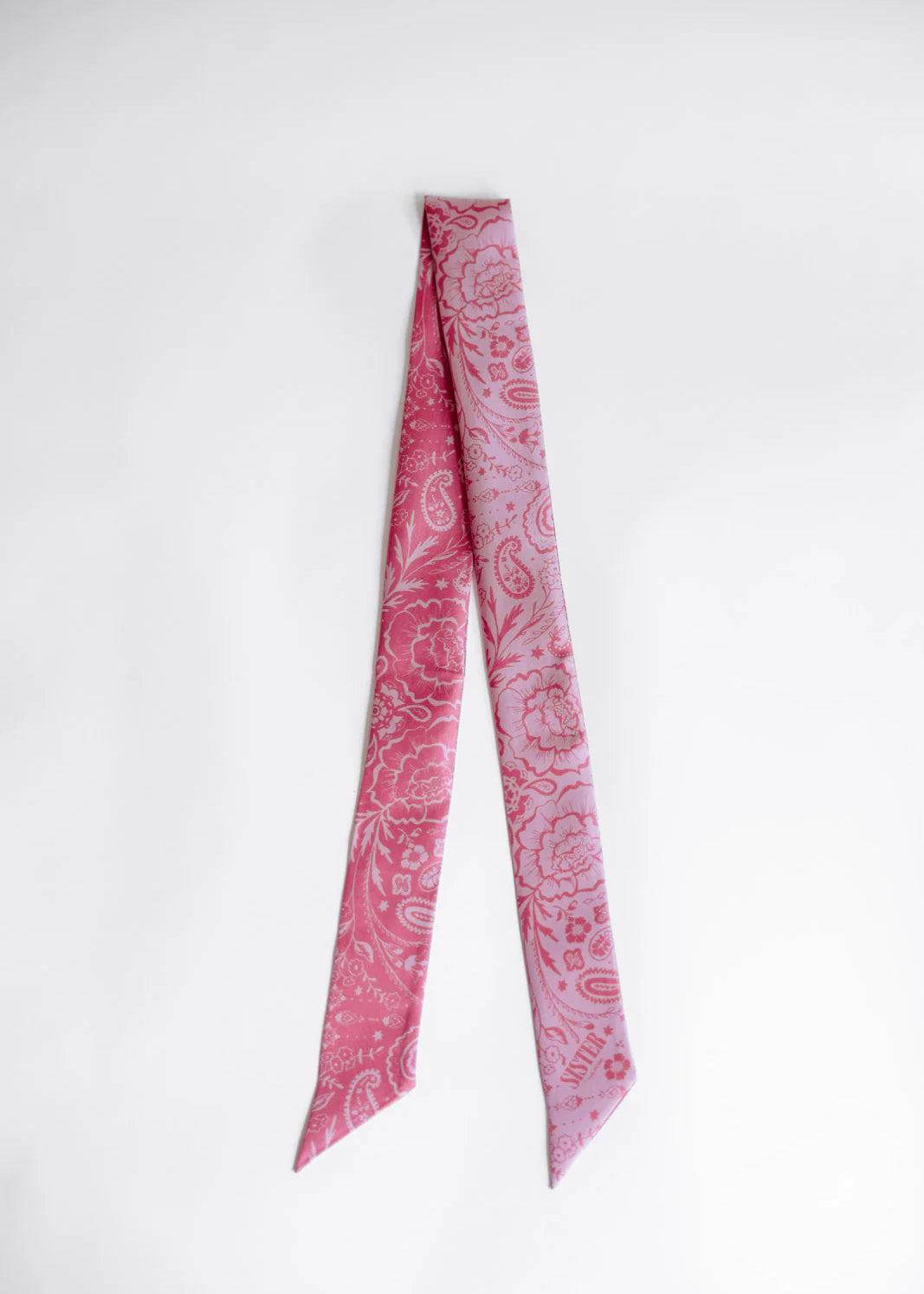 Bubblegum Silk Twilly Scarf