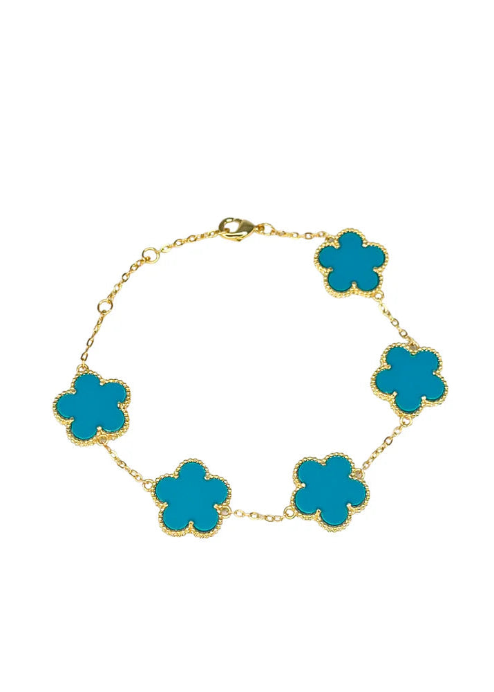 Adeline Clover Bracelet - Turquoise
