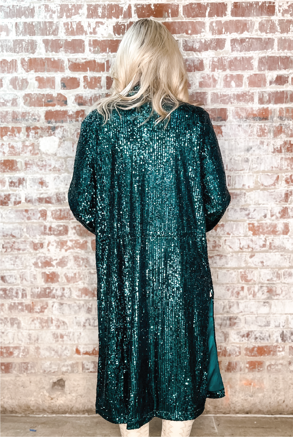 Steve Madden - Showstopper Sequin Duster - Teal