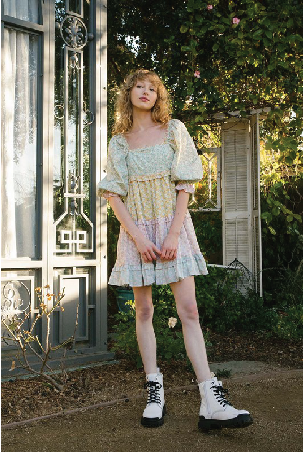 Pastel Floral Mini Dress