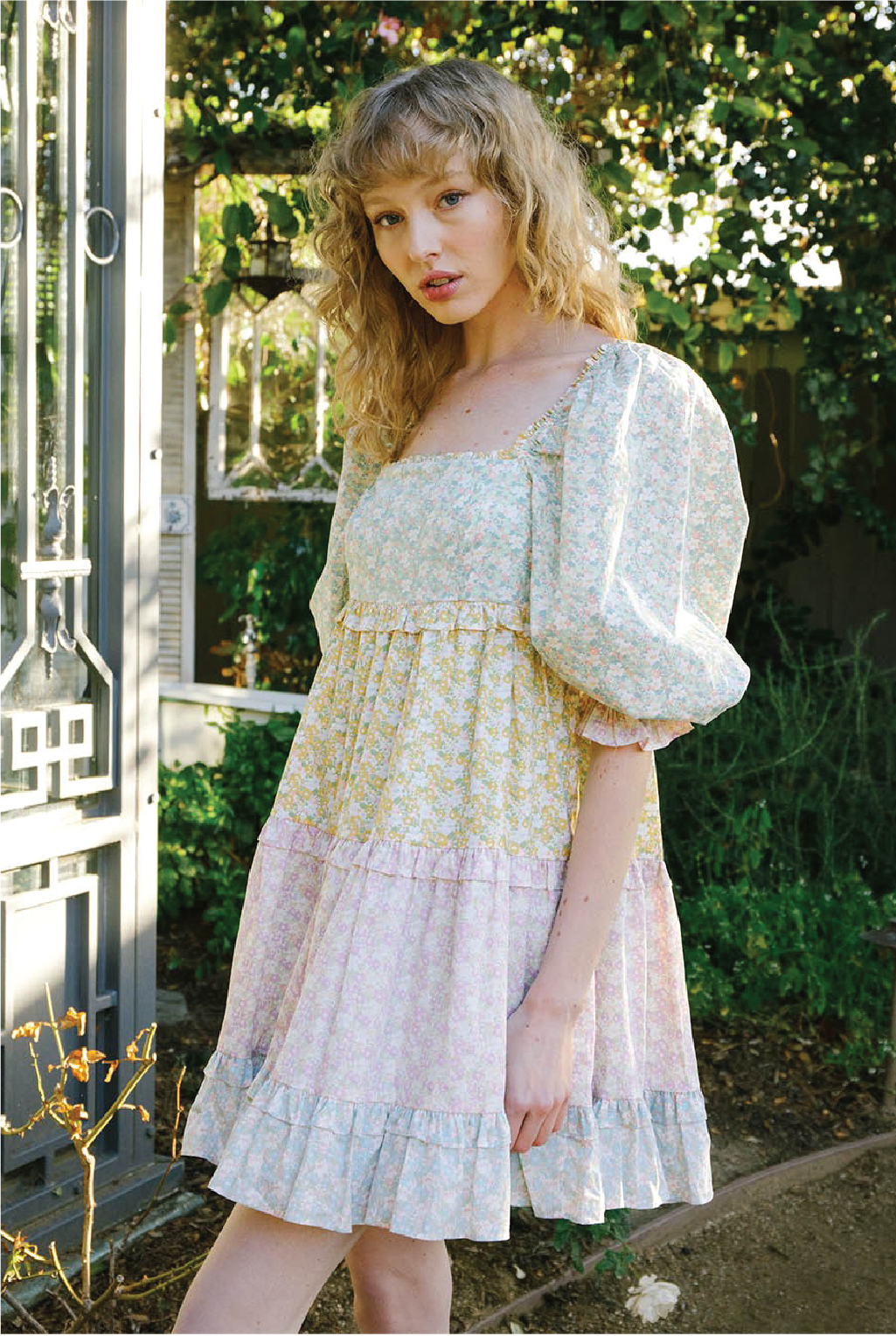 Pastel Floral Mini Dress