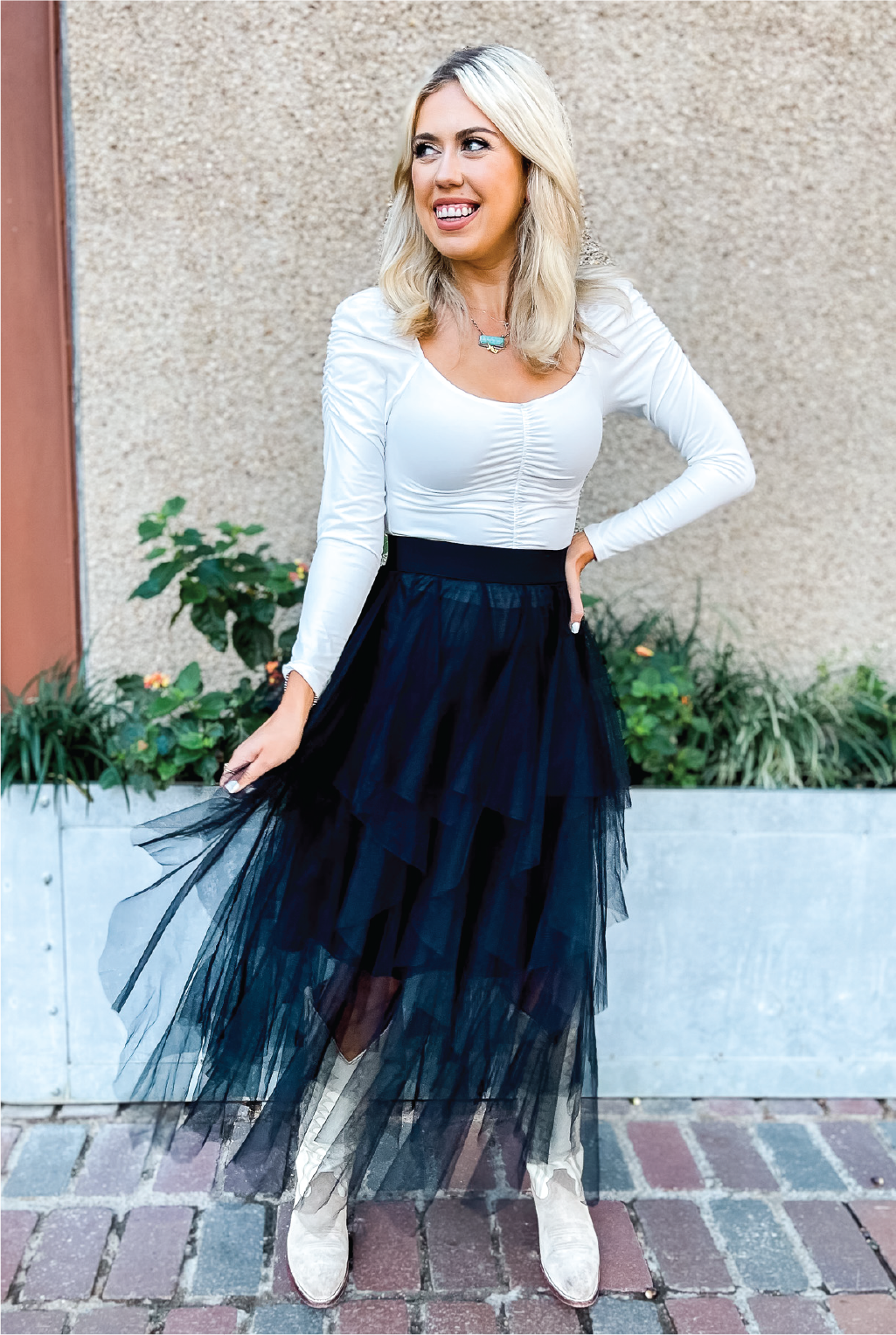 Fairy Mesh Maxi Skirt - Black