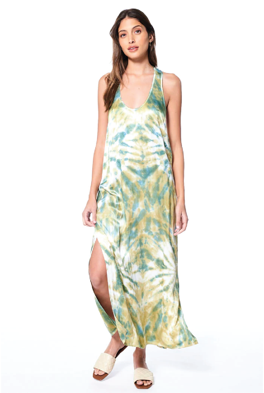 Copal Satin Tank Dress