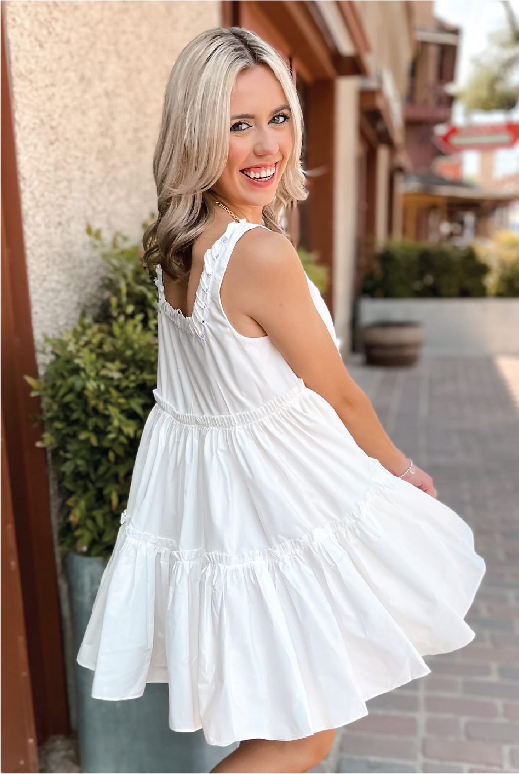 Icing On The Cake Mini Dress - White