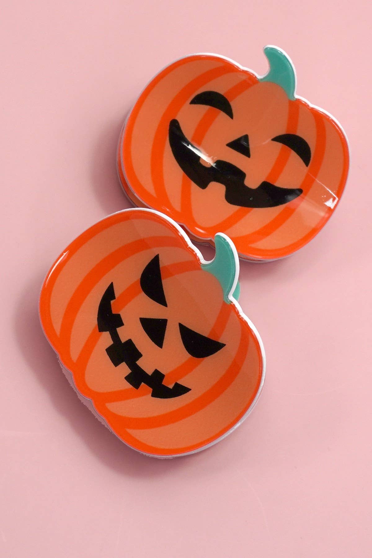 Jack-O-Lantern Hair Claw Clip