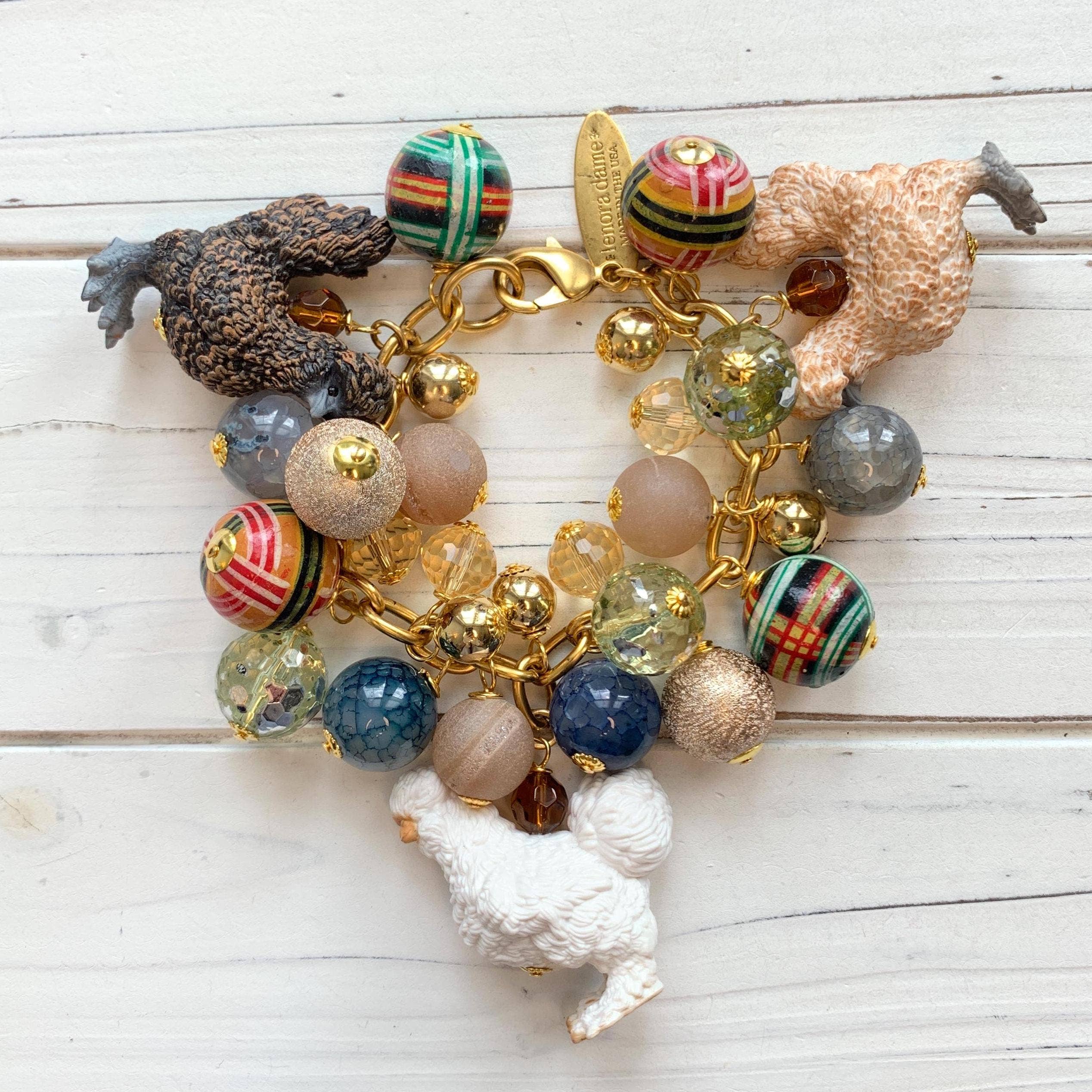 Silkie Chicken Charm Bracelet