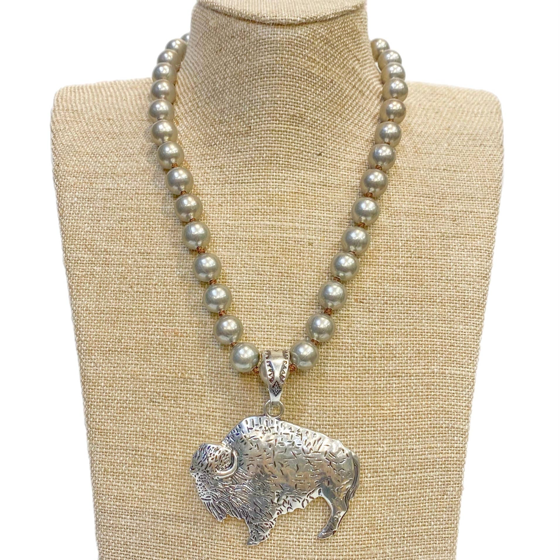 Buffalo Faux Navajo Pearl Necklace