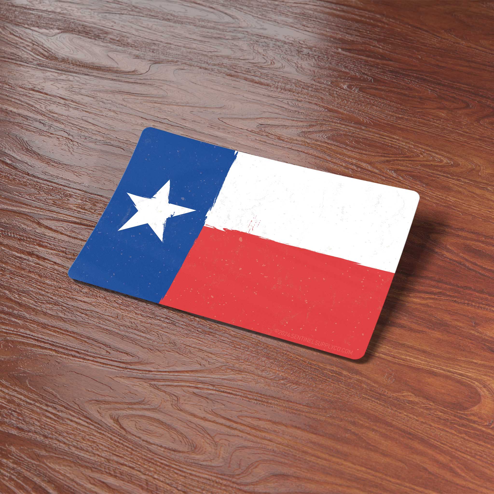 Texas Flag Rectangle Sticker - Tucker Brown