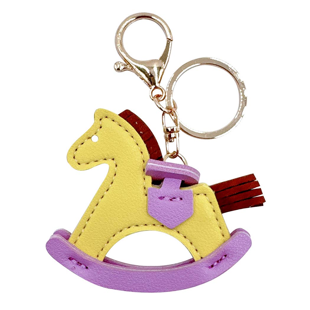 Rocking Horse Bag Charm - Blue