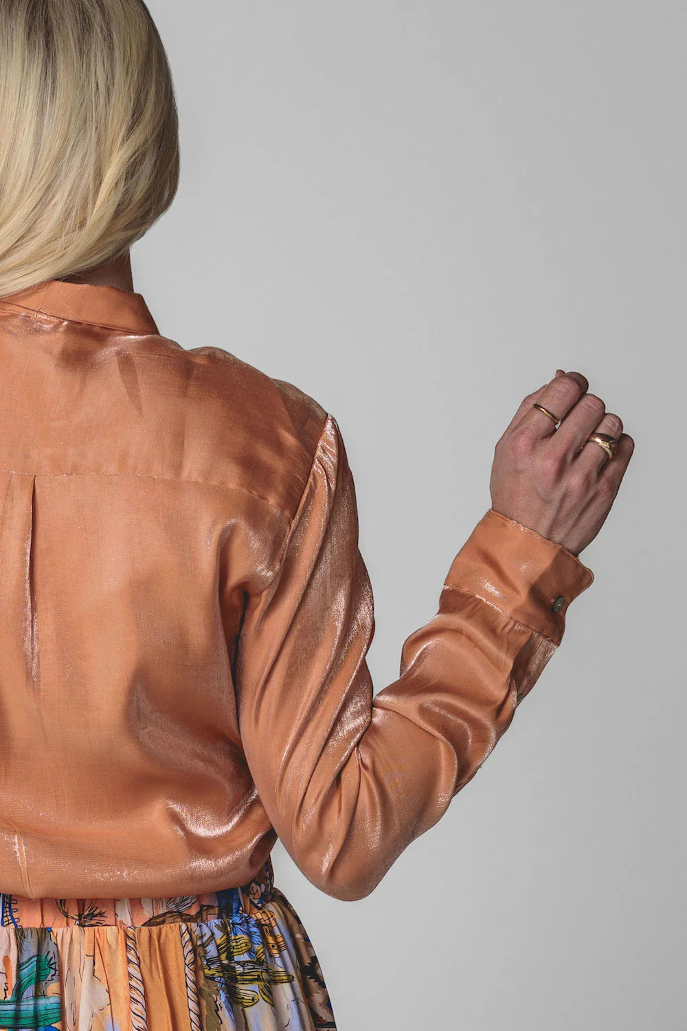 Belle Bowtie Blouse - Sunset - Tucker Brown