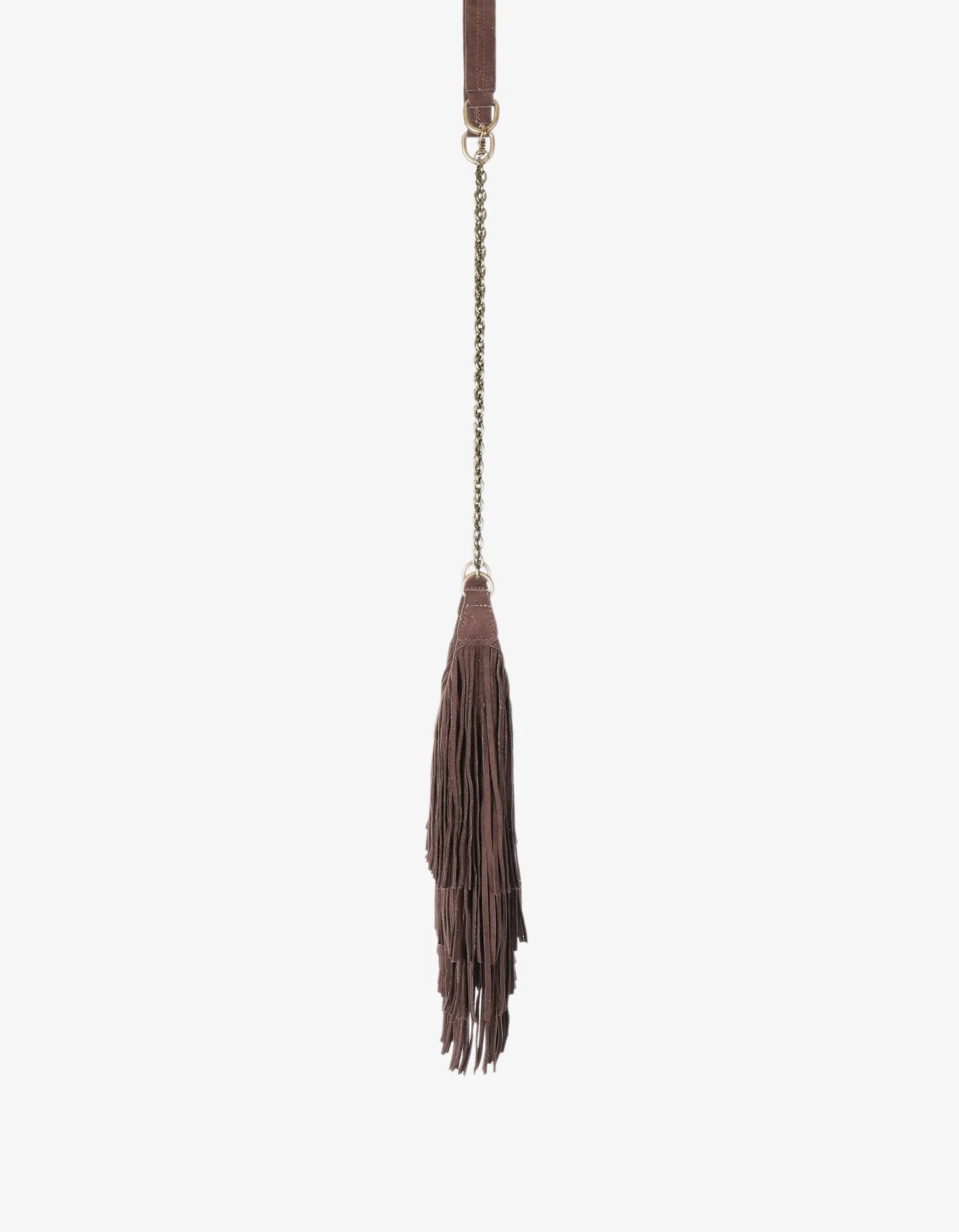 Bochoa Fringe Faux Suede Bag - Chocolate