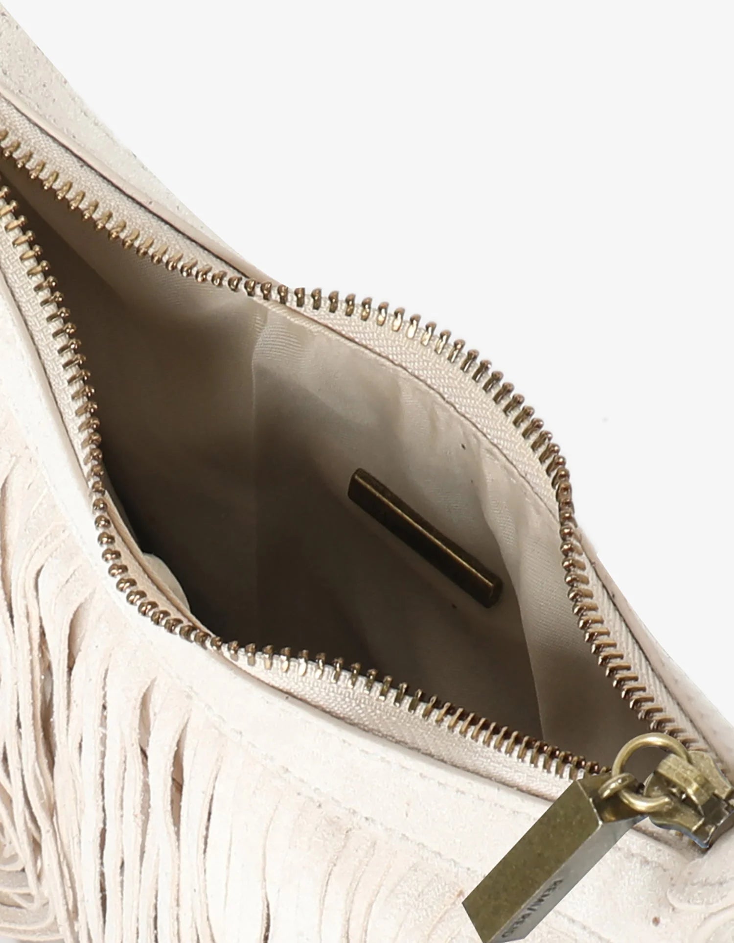 Bochoa Fringe Faux Suede Bag - Cream