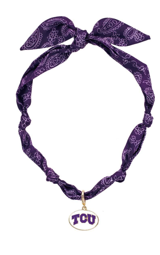 TCU Horned Frogs Scarf Necklace