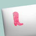 Pink Cowgirl Boots Sticker - Tucker Brown