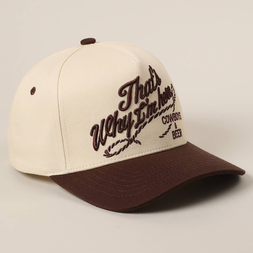 That's Why I'm Here Baseball Cap