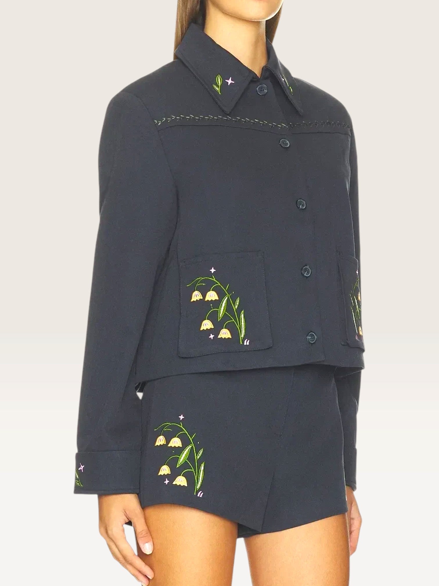 Jalen Floral Embroidered Shorts