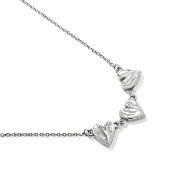 Cascade Heart Mini Necklace - Gold - Tucker Brown