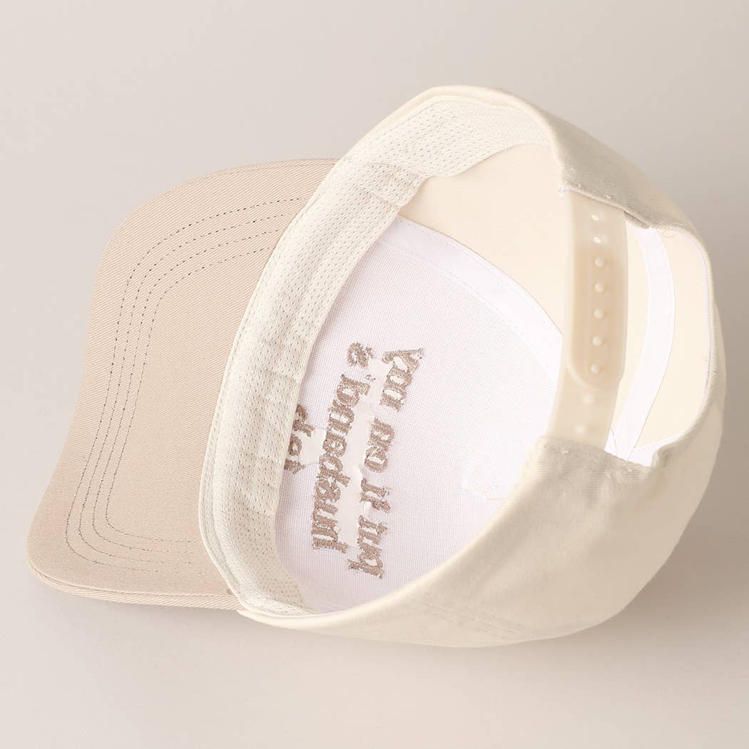 Husband's Tab Baseball Cap - Beige