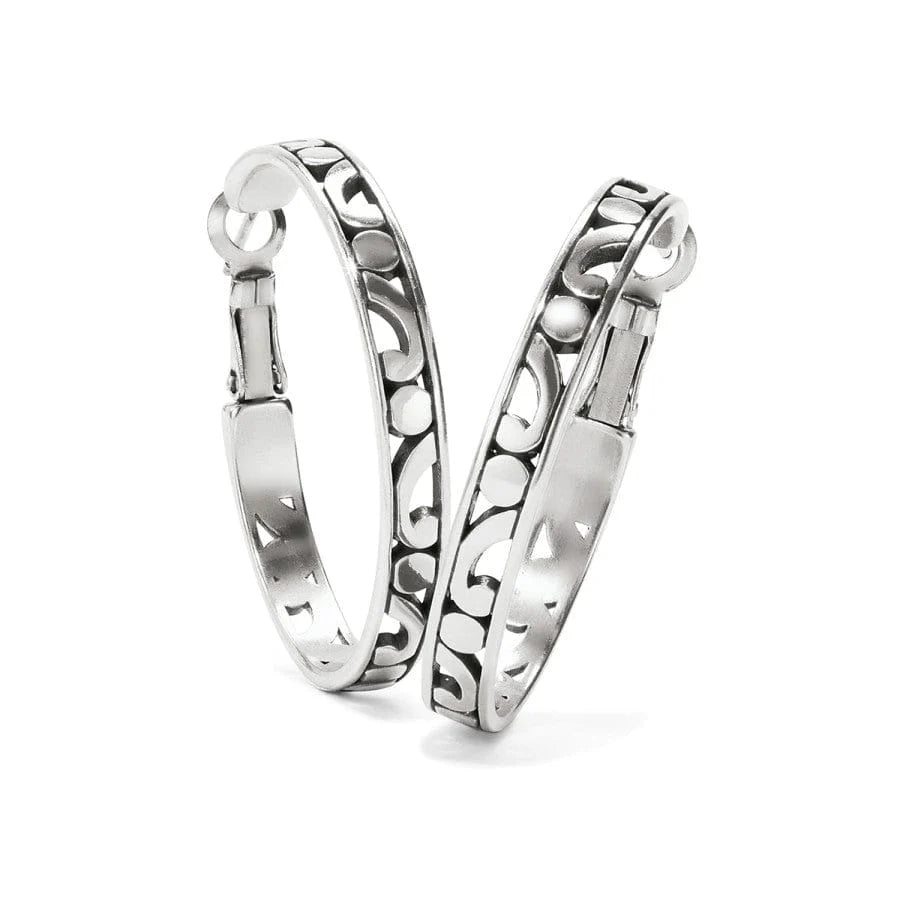 Contempo Silver Medium Hoop Earrings