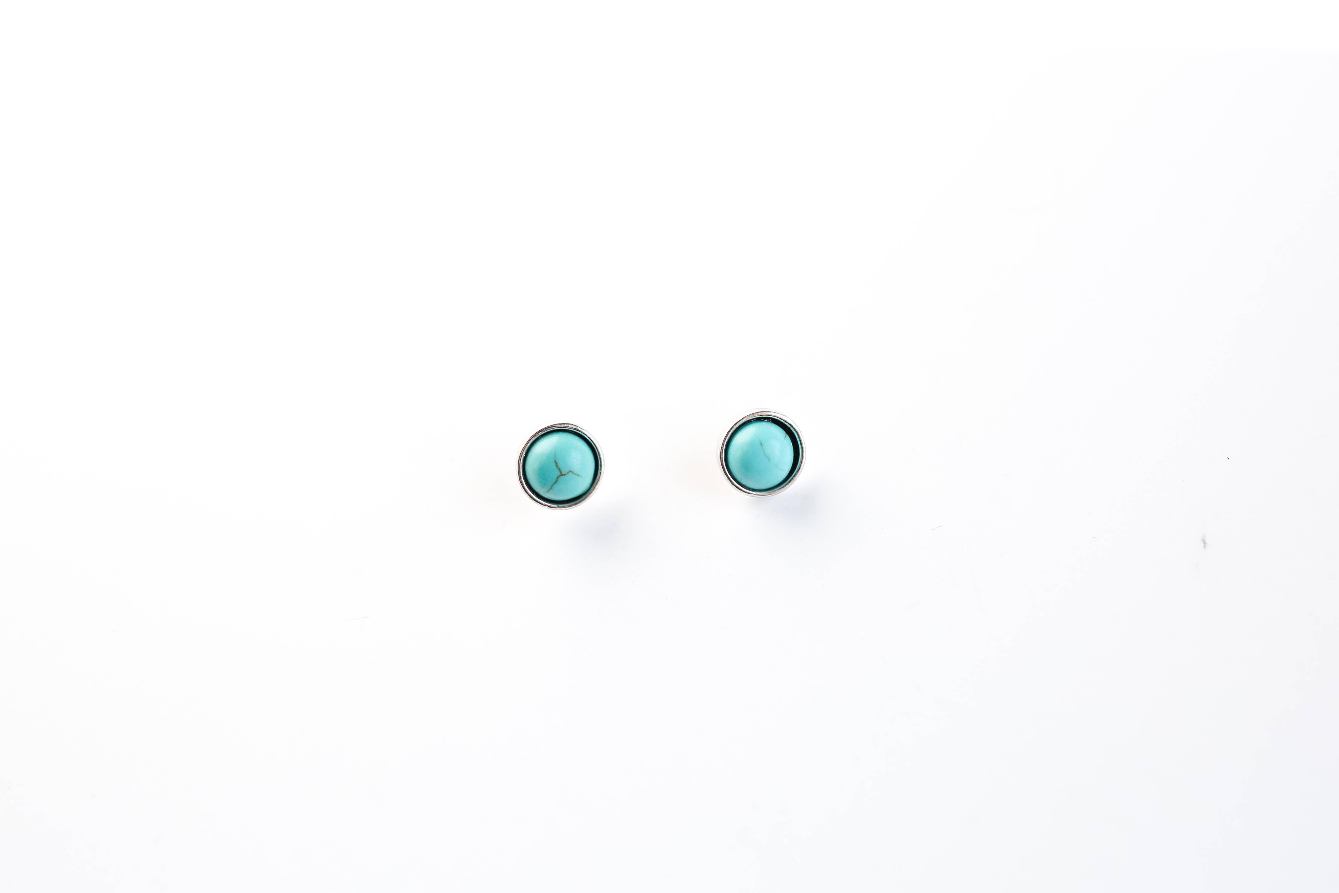 Inlayed Stud Earrings - Turquoise - Tucker Brown