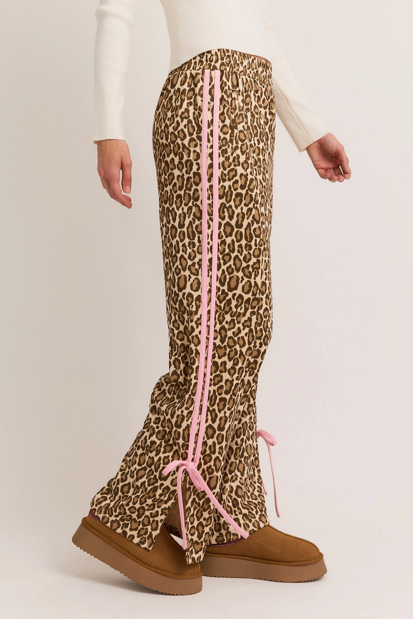 Tied Up In Track Pants - Leopard