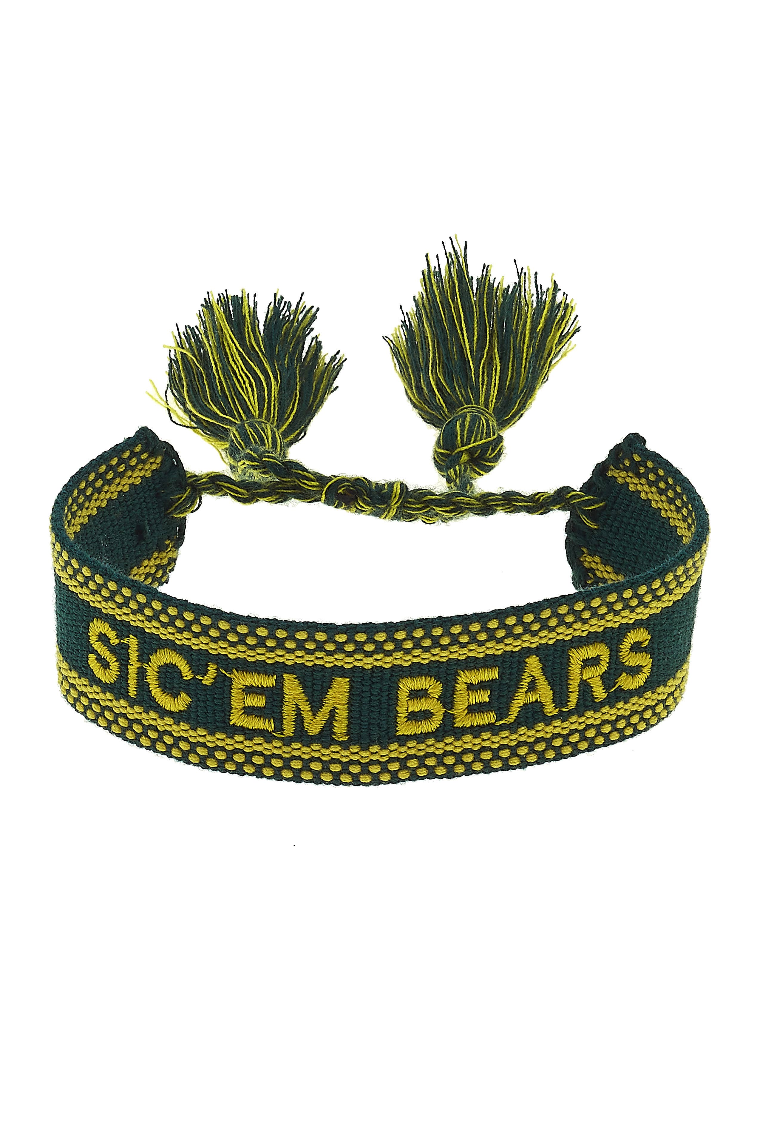 Baylor Bears Woven Tassel Bracelet