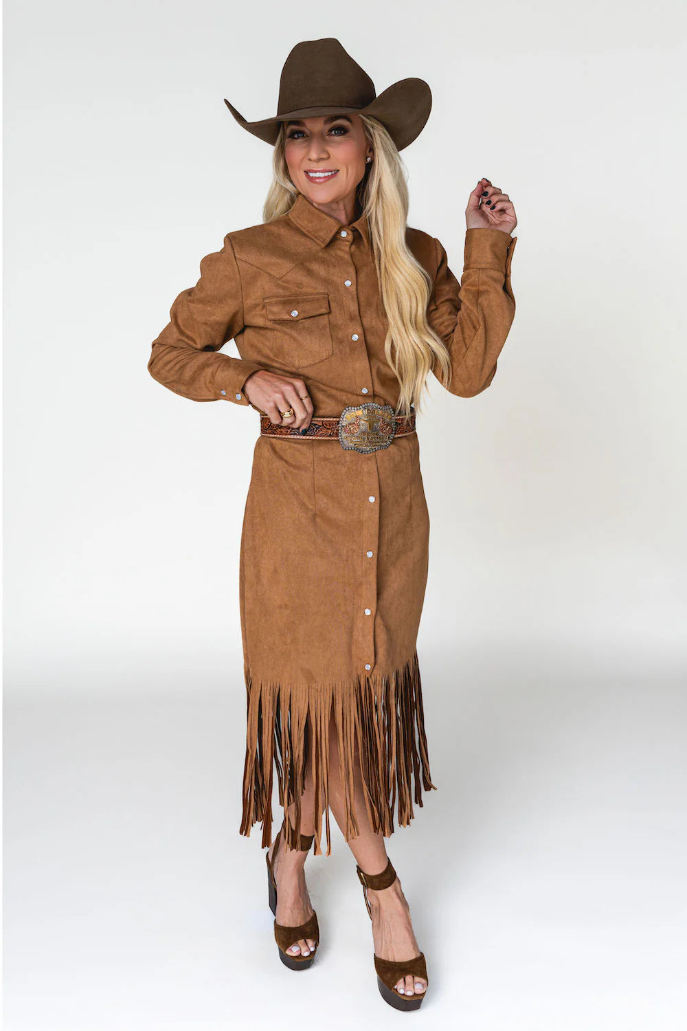 Annabelle Suede Duster - Tucker Brown