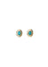 Floral Concho Stud Earrings - Turquoise - Tucker Brown