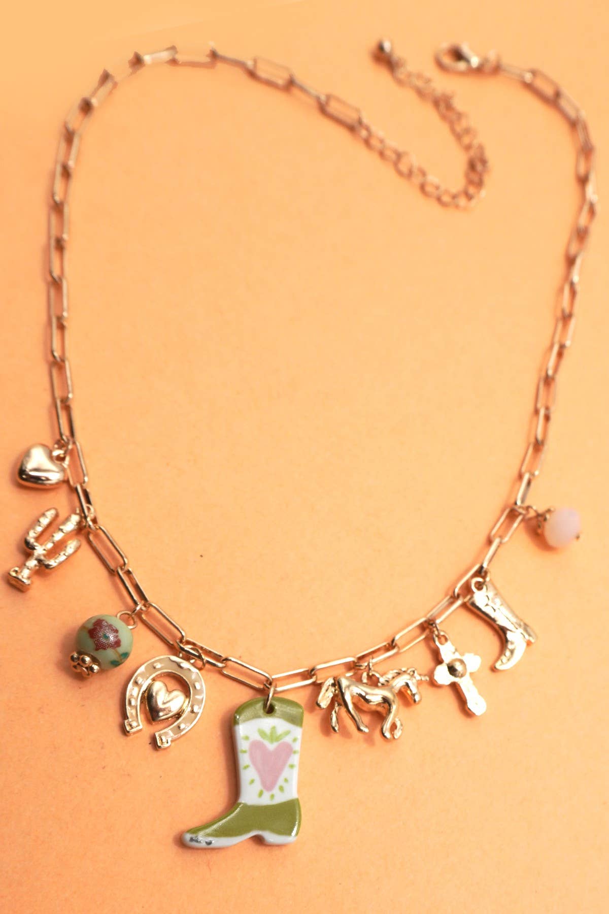 Boot Love Charm Necklace