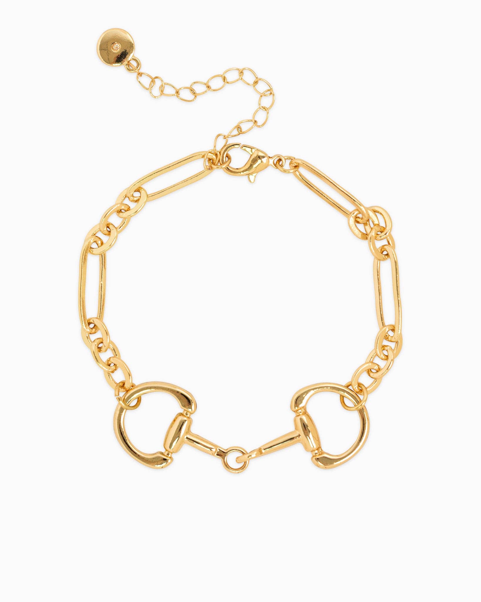 Horsebit Oval Link Bracelet - Gold