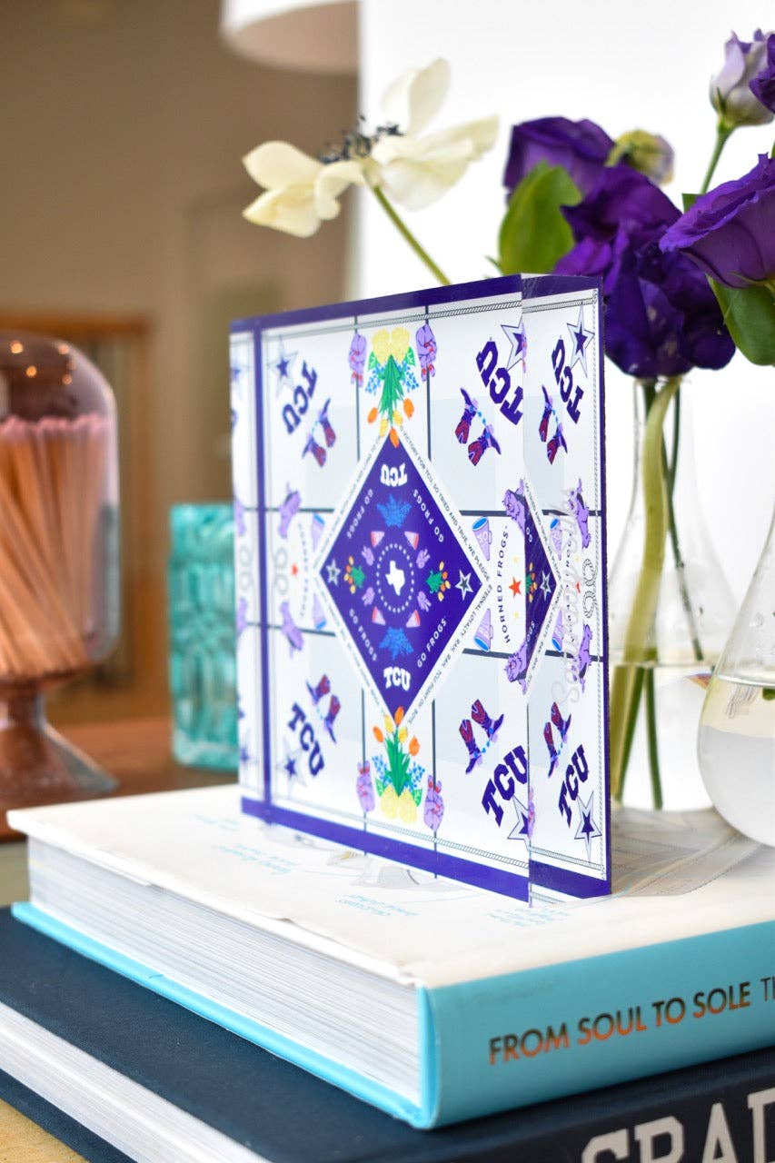 TCU Horned Frogs Acrylic Block Art