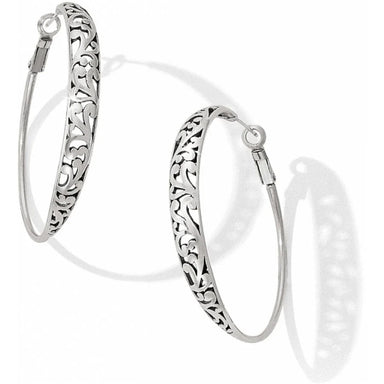 Elora Leverback Hoop Earrings - Tucker Brown